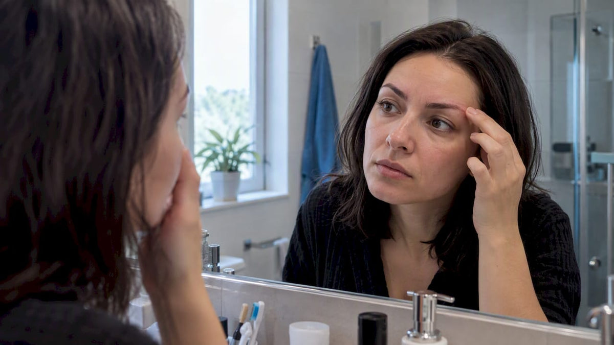 Ľahké začervenanie pokožky po farbení obočia